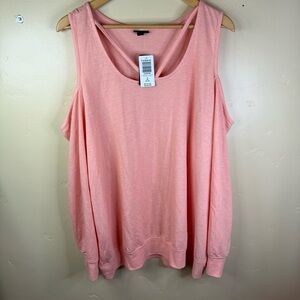 NWT‎ Torrid 3X Cold Shoulder Coral Knit Long Sleeve Top Career Office Wear